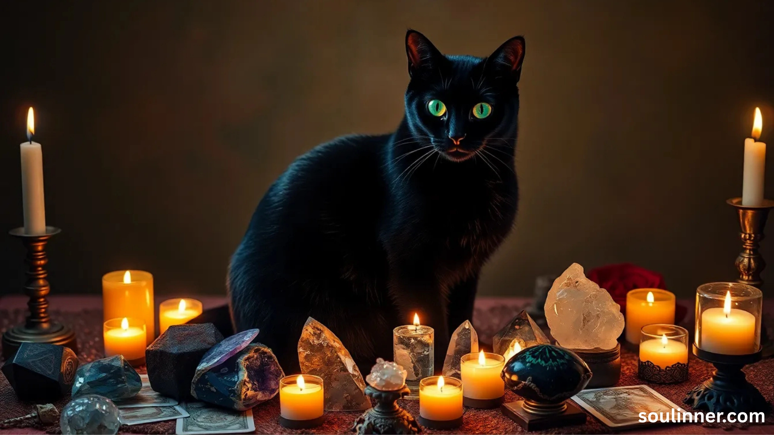 black cat with green eyes spiritual meaning