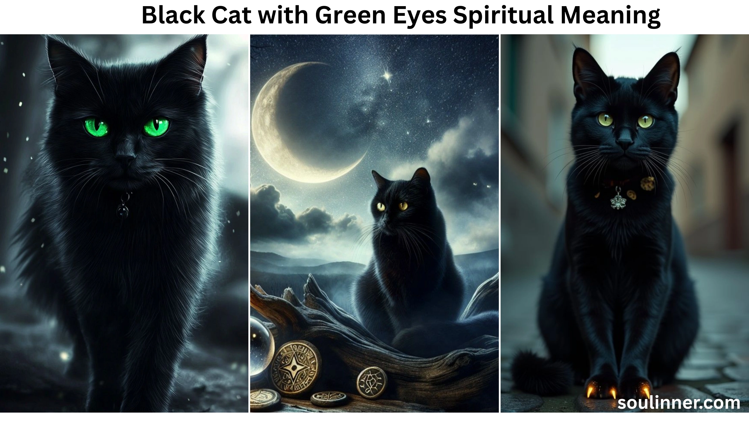 black cat with green eyes spiritual meaning