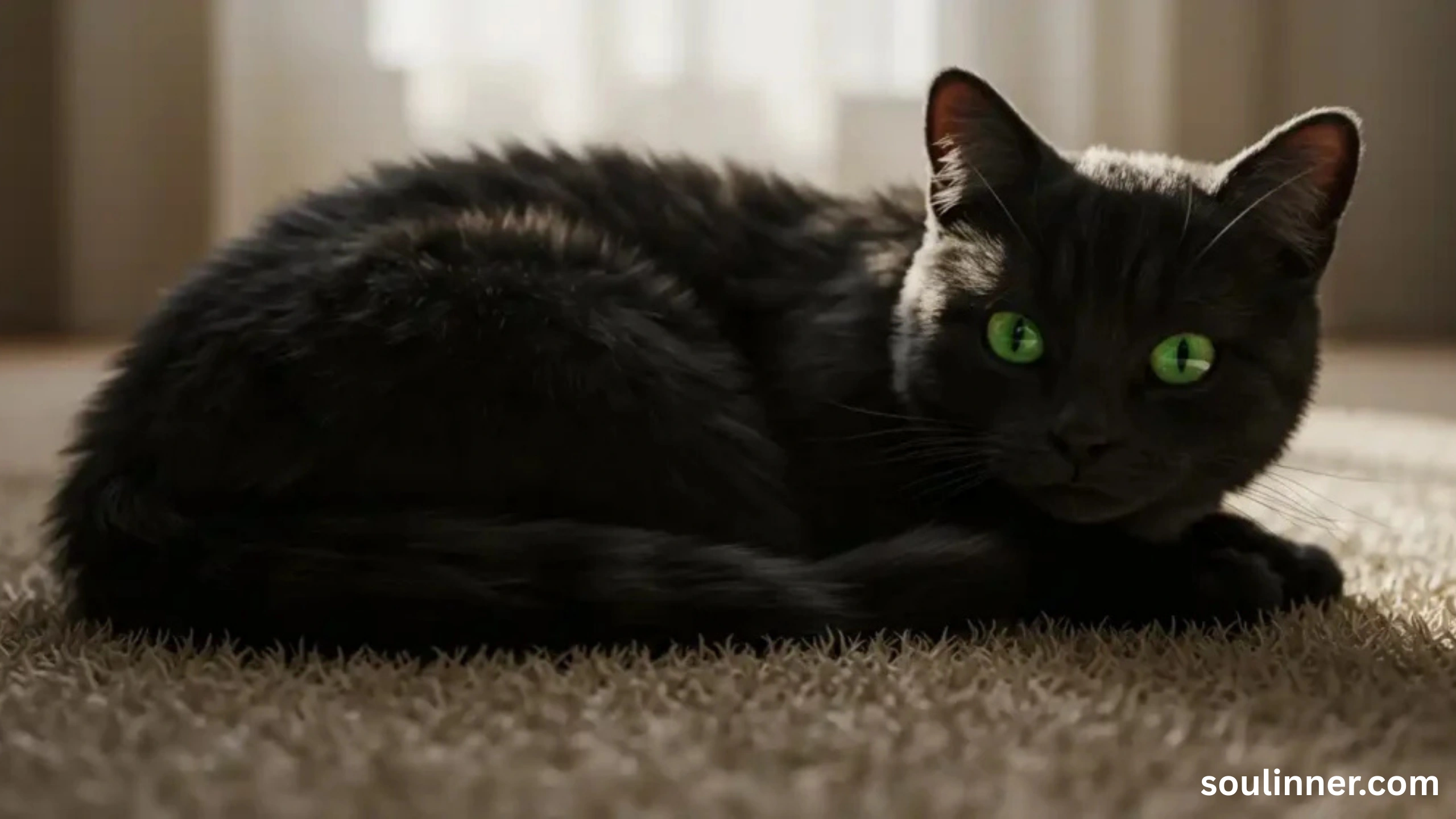 black cat with green eyes spiritual meaning