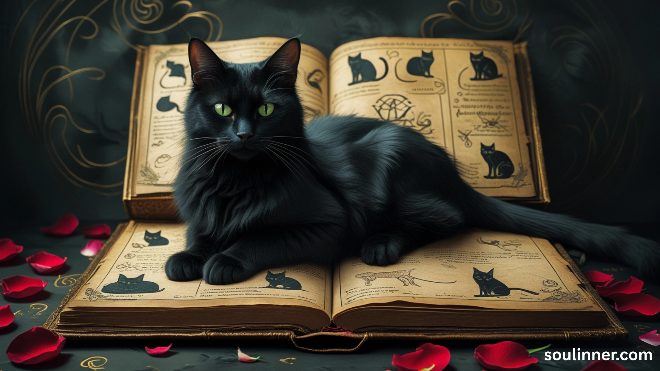 black cat with green eyes spiritual meaning