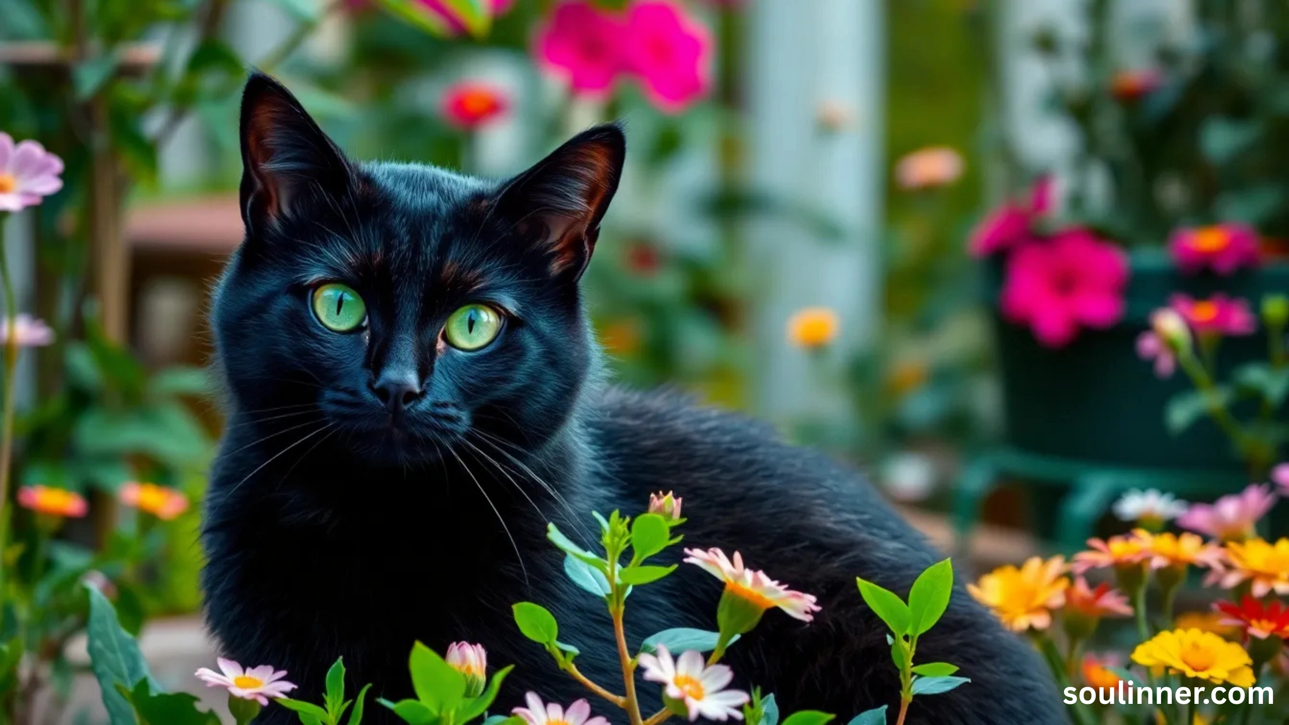 black cat with green eyes spiritual meaning