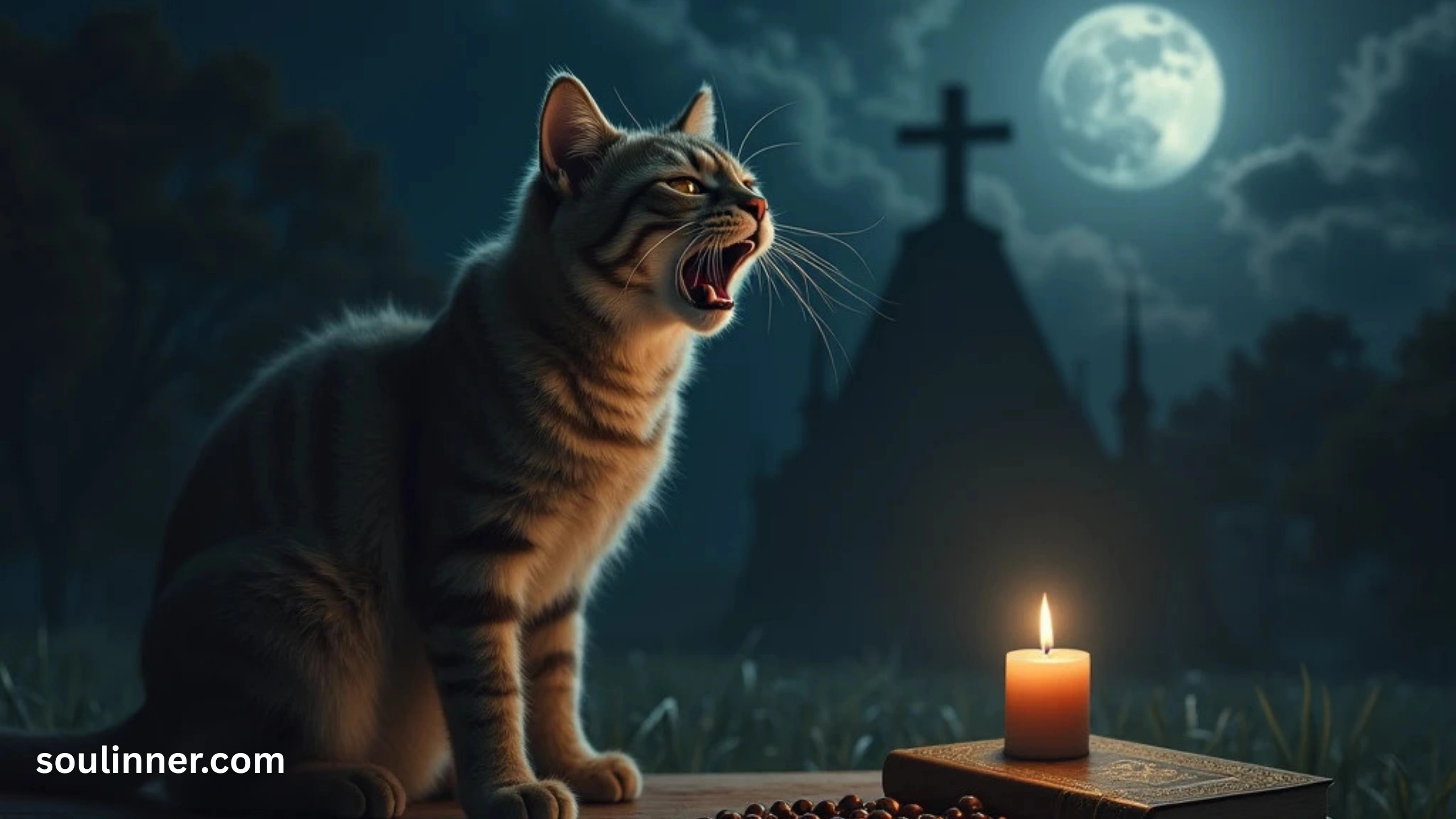 cat crying at night spiritual meaning