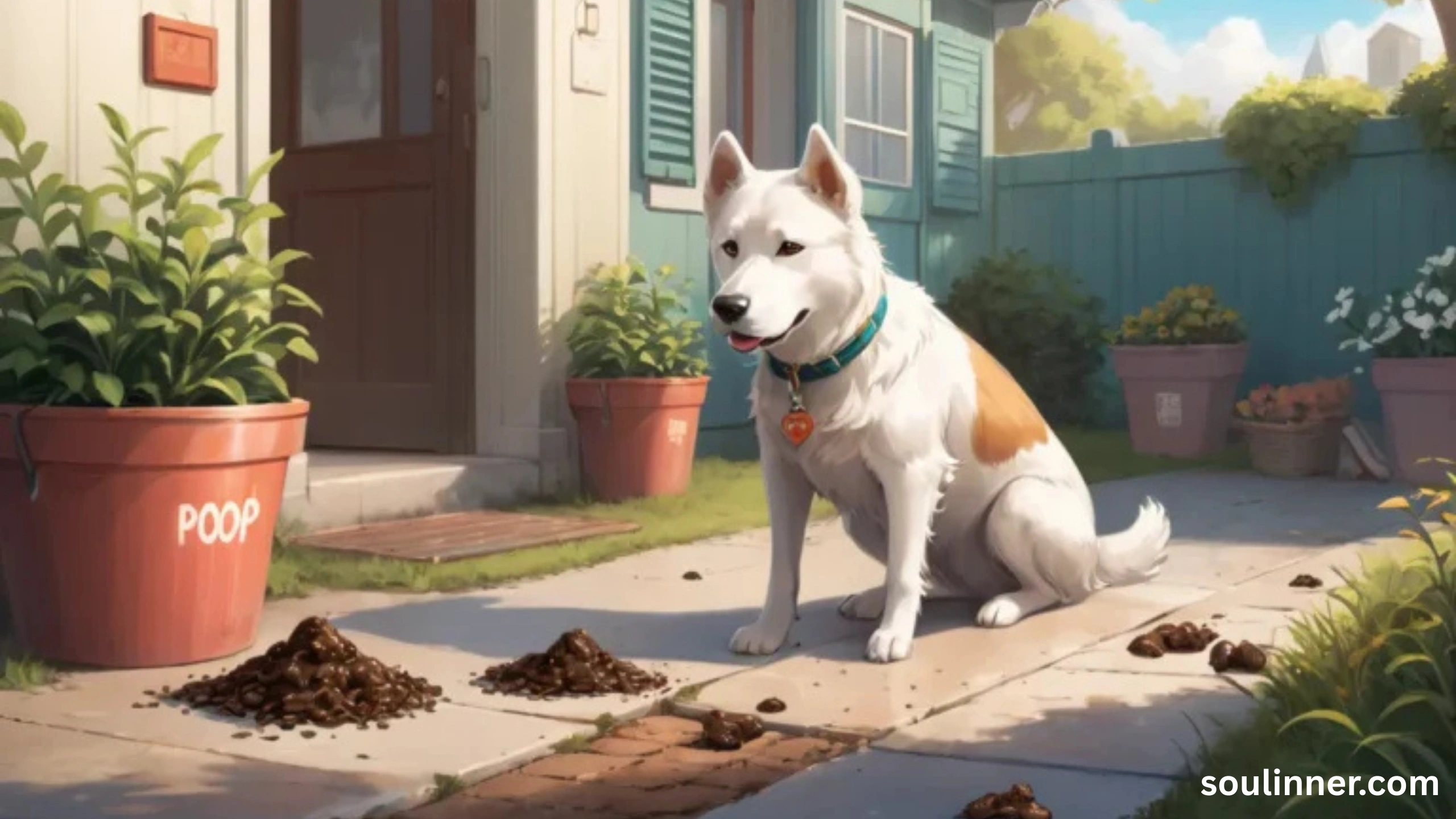 dog poop in front of my house spiritual meaning