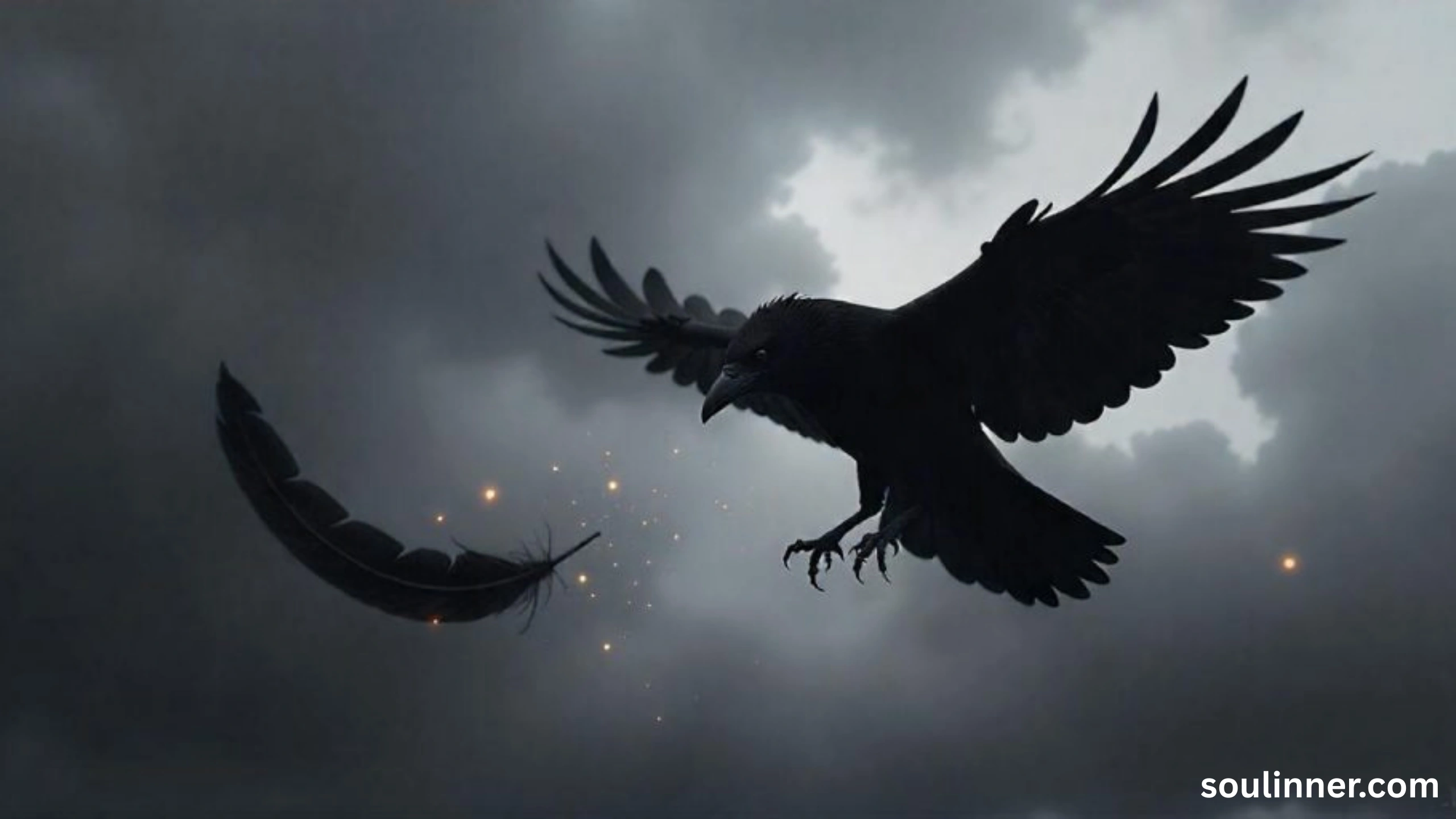 grey and black feather meaning spiritual