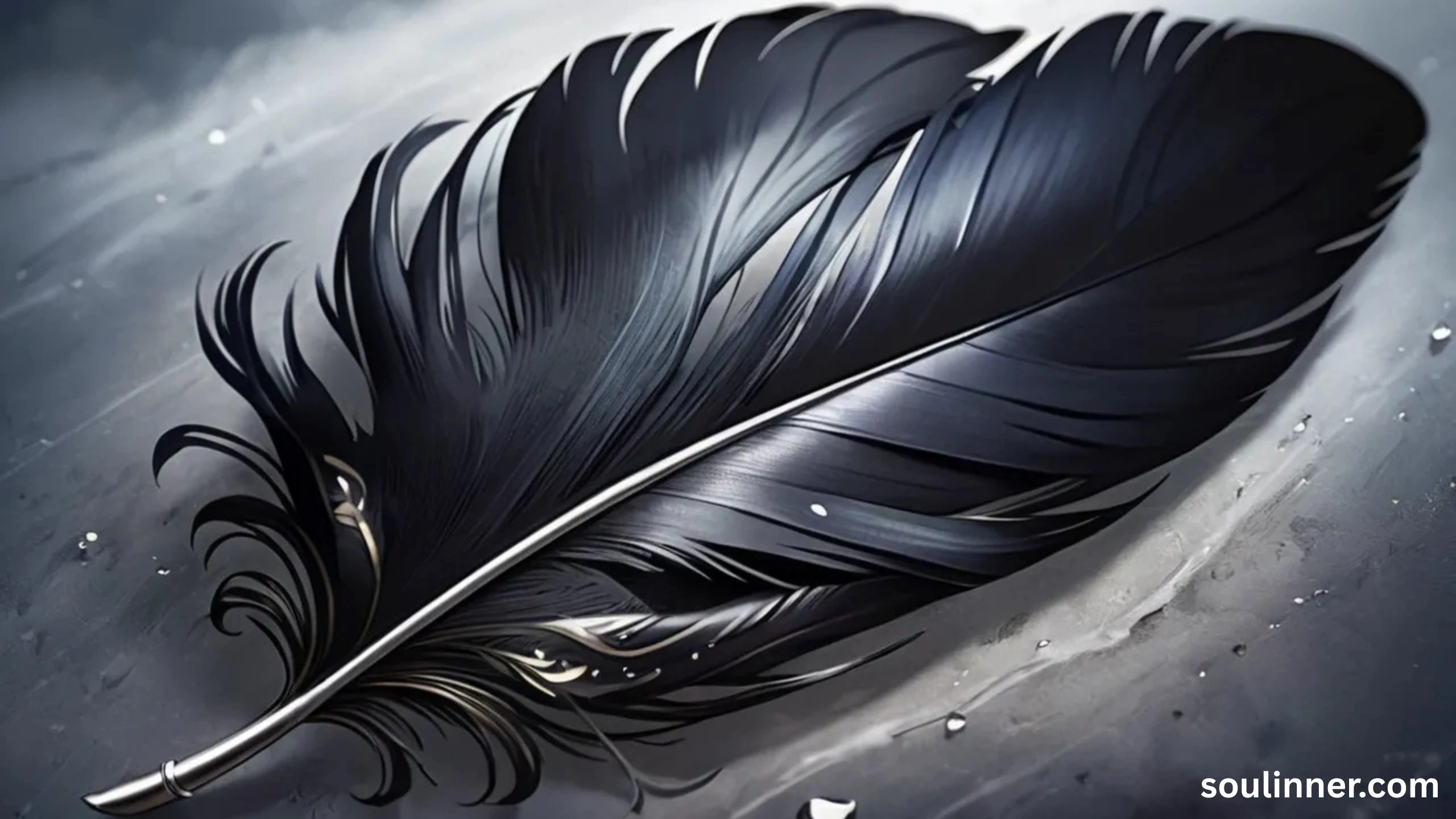 grey and black feather meaning spiritual
