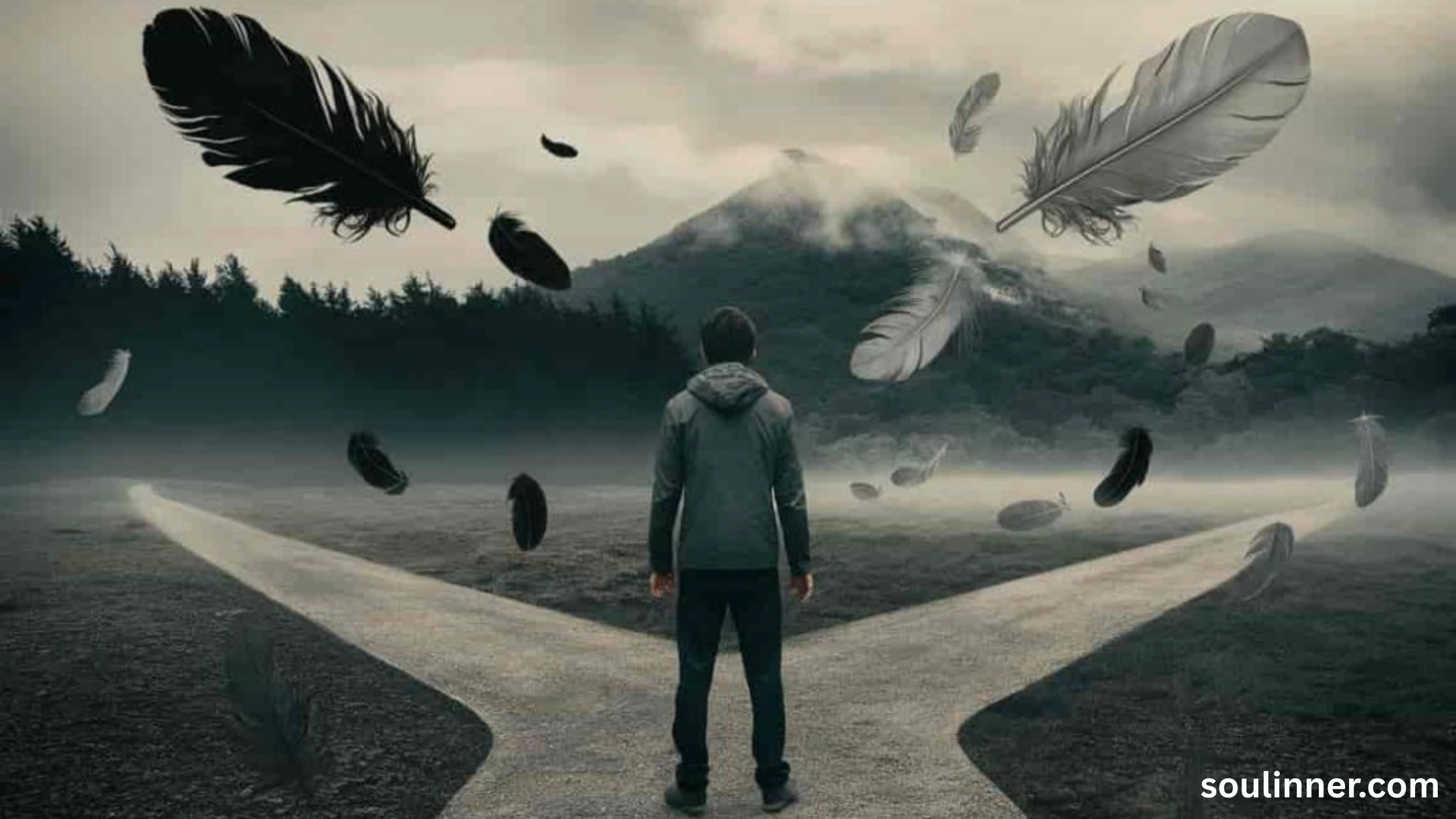 grey and black feather meaning spiritual