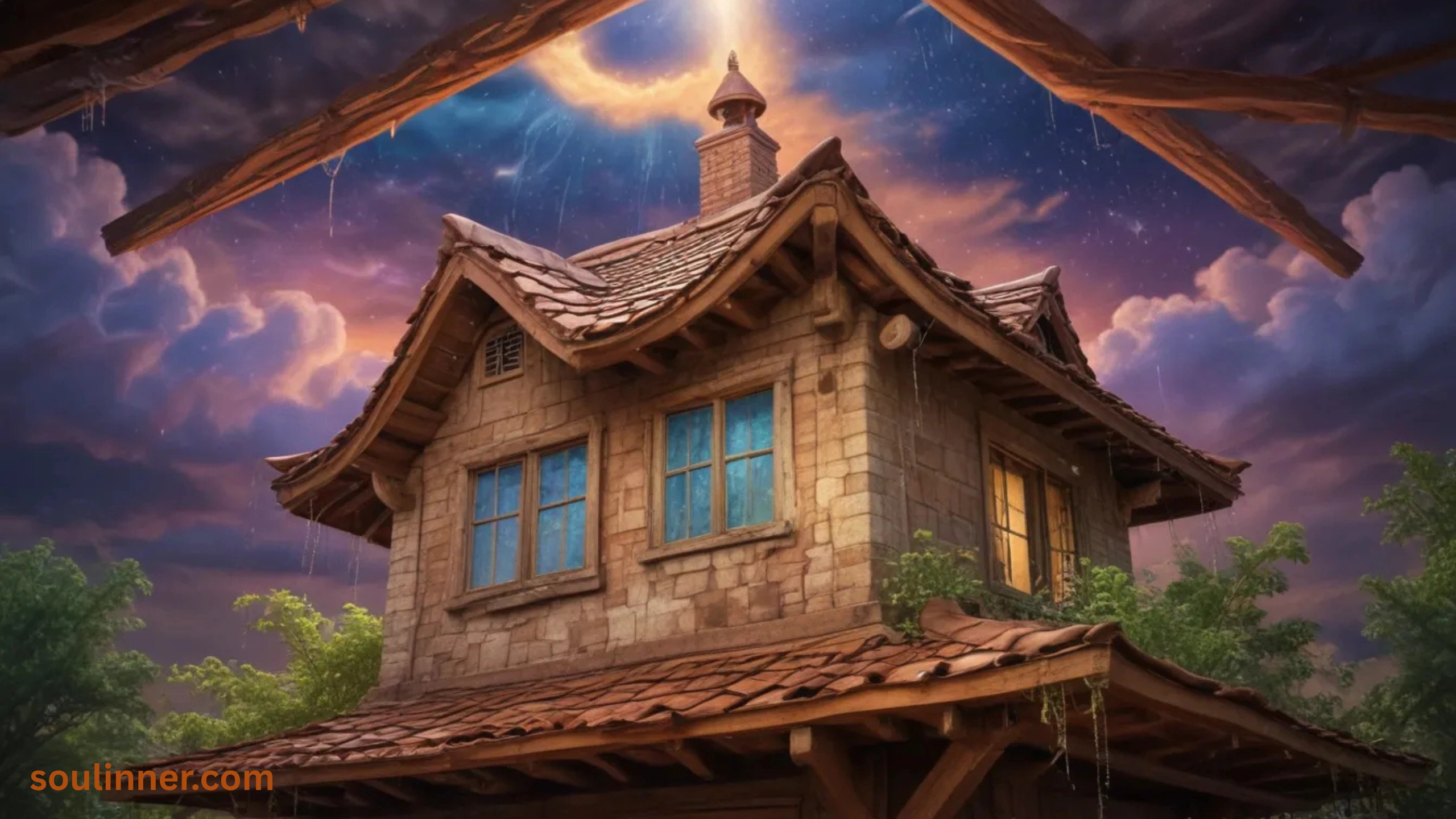 spiritual meaning of a leaking roof in a dream