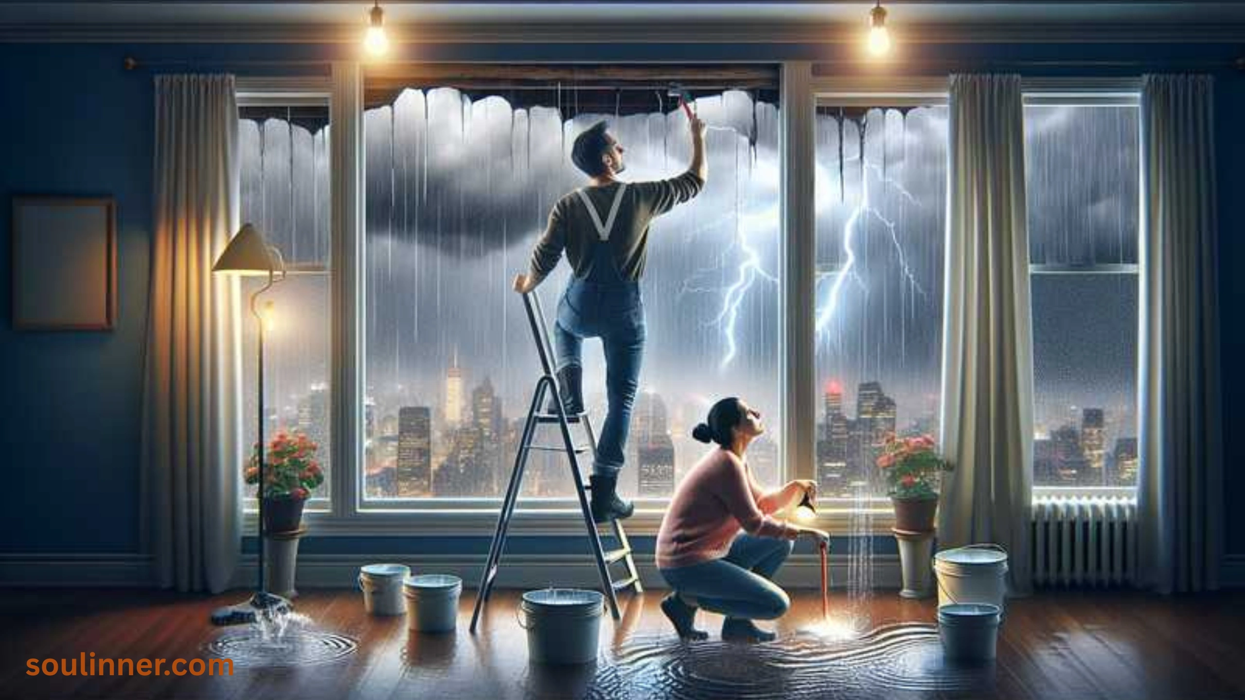 spiritual meaning of a leaking roof in a dream