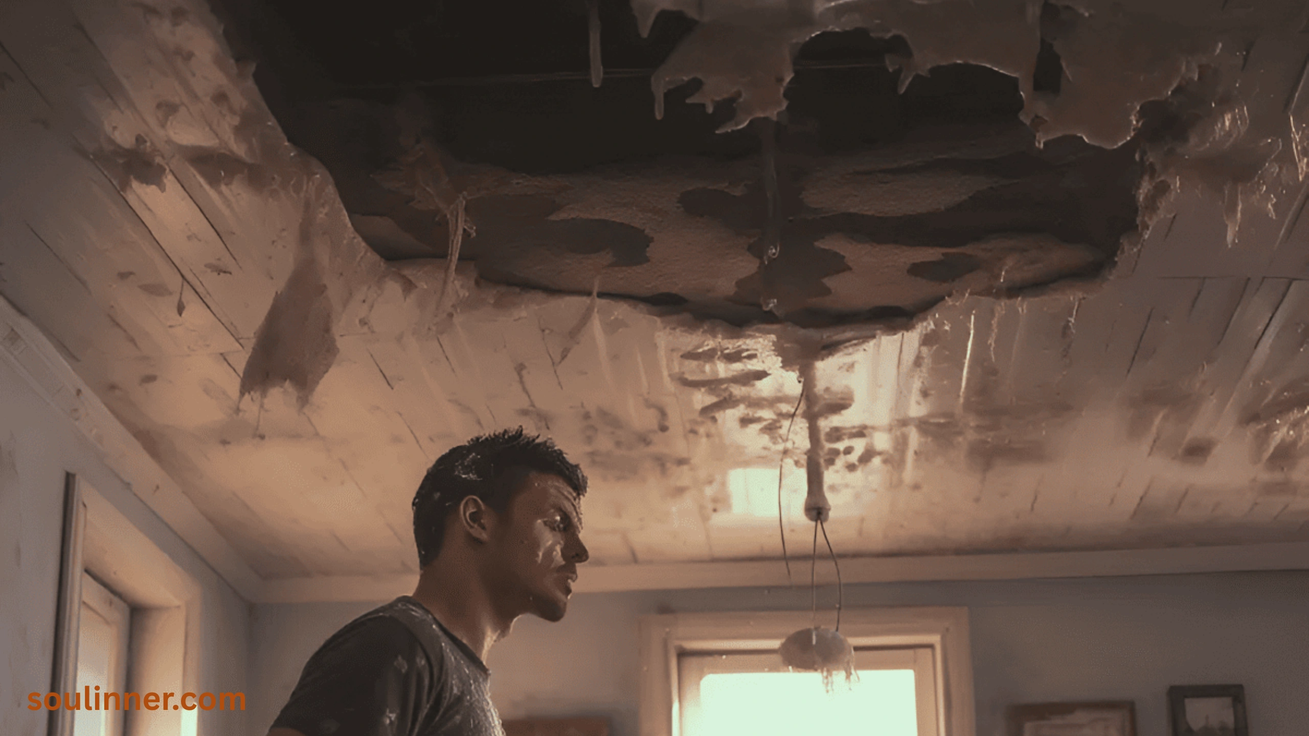 spiritual meaning of a leaking roof in a dream