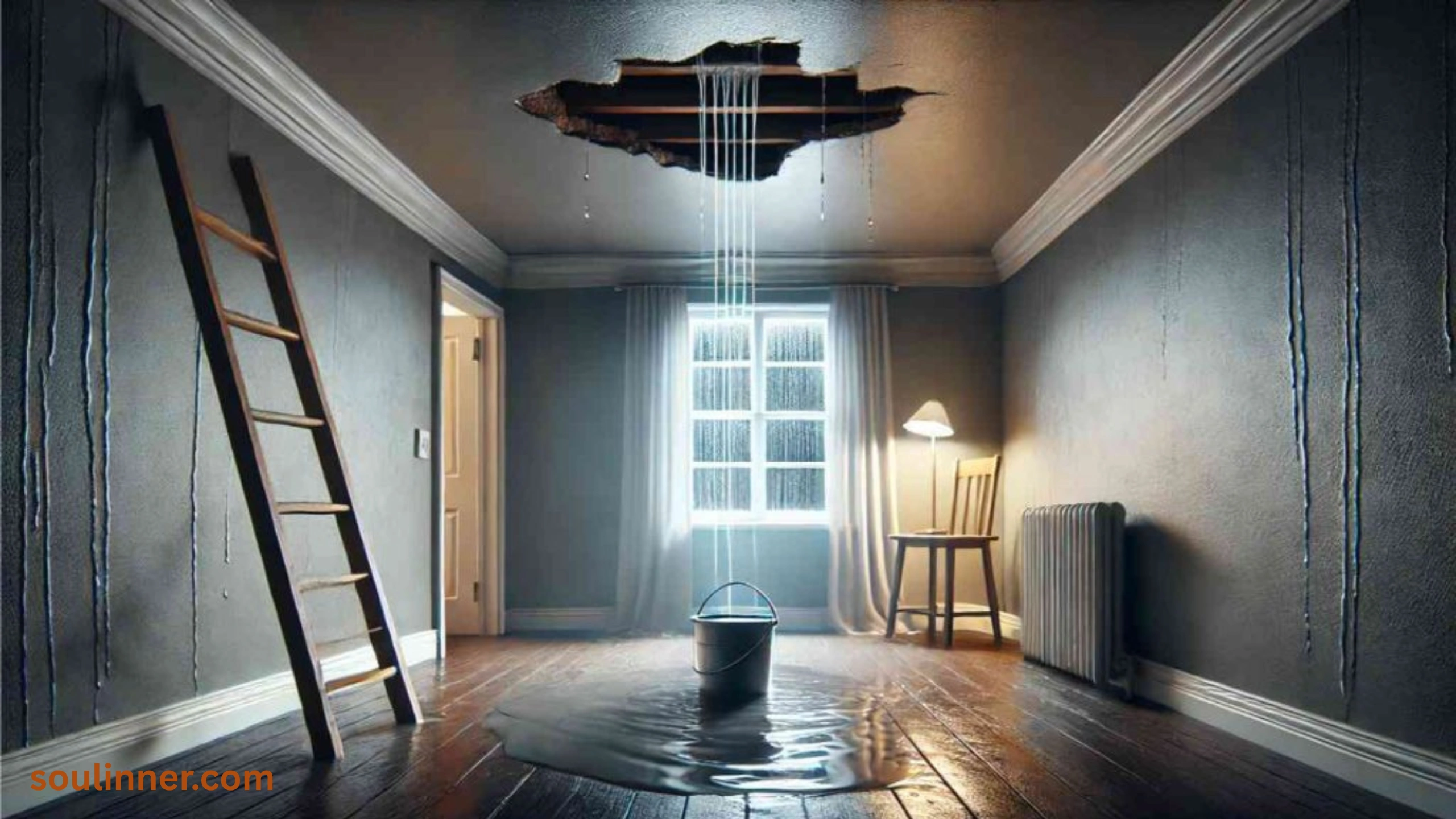 spiritual meaning of a leaking roof in a dream