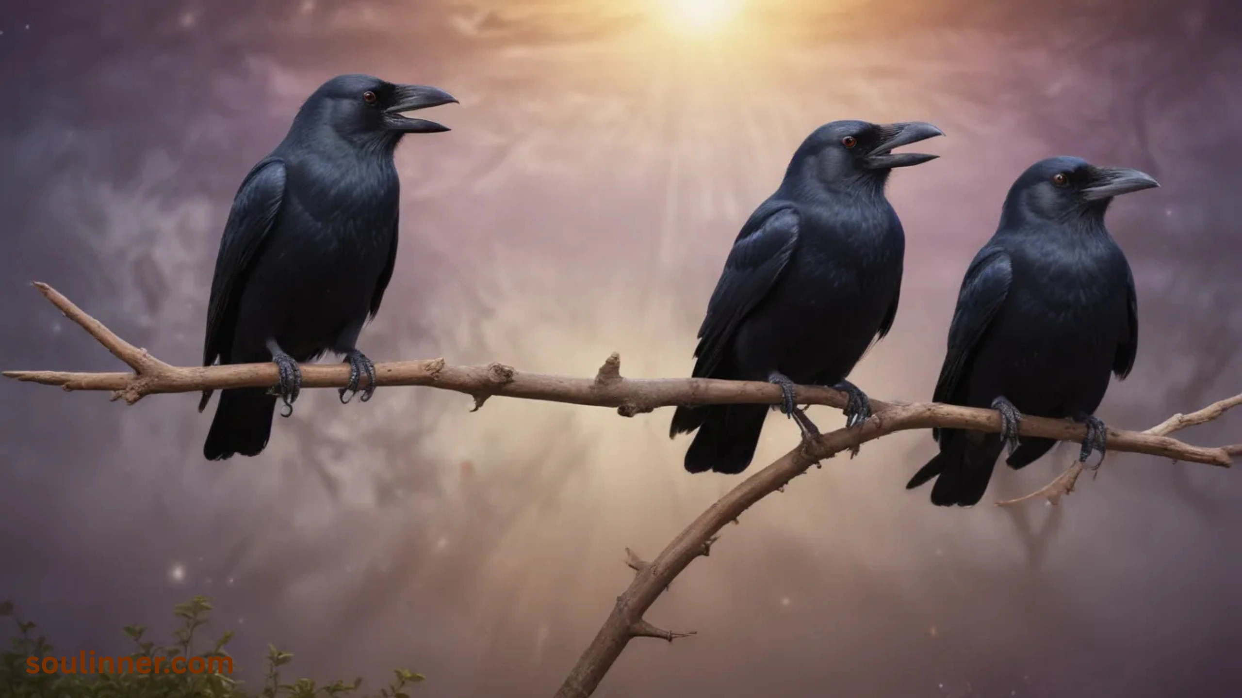 spiritual meaning of seeing 3 crows