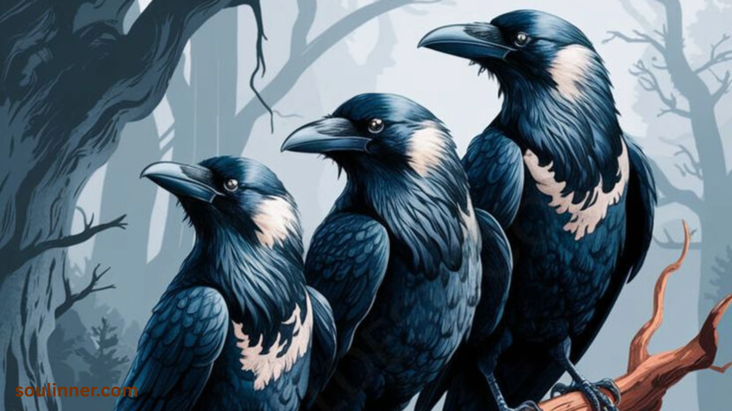spiritual meaning of seeing 3 crows