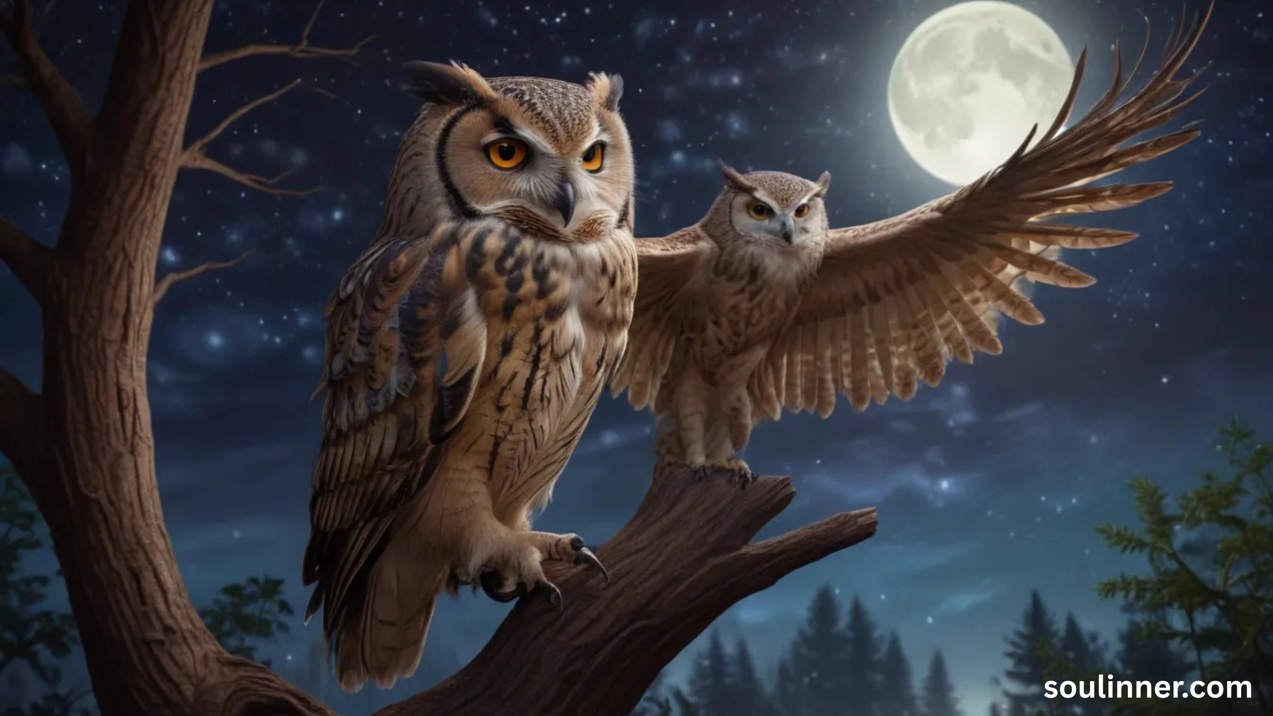 spiritual meaning of seeing an owl at night